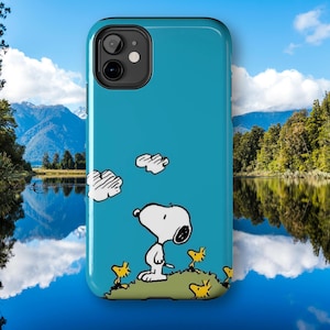 Fundas resistentes inspiradas en Snoopy / Funda de dibujos animados, funda duradera, regalo para fans de Peanuts, accesorios brillantes, diseño artístico peculiar