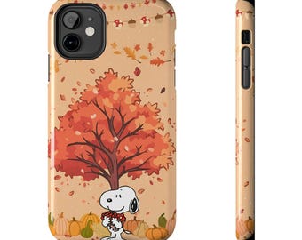 Snoopy Autumn Tree Phone Case, Fall Vibe, Tough Lexan Plastic