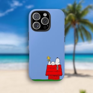 Tough Phone Cases, Snoopy with Woodstock Summer Peanuts Vibes, Gift for Peanuts Fans, Cartoon Character Protective Cover, Unique Phone Case