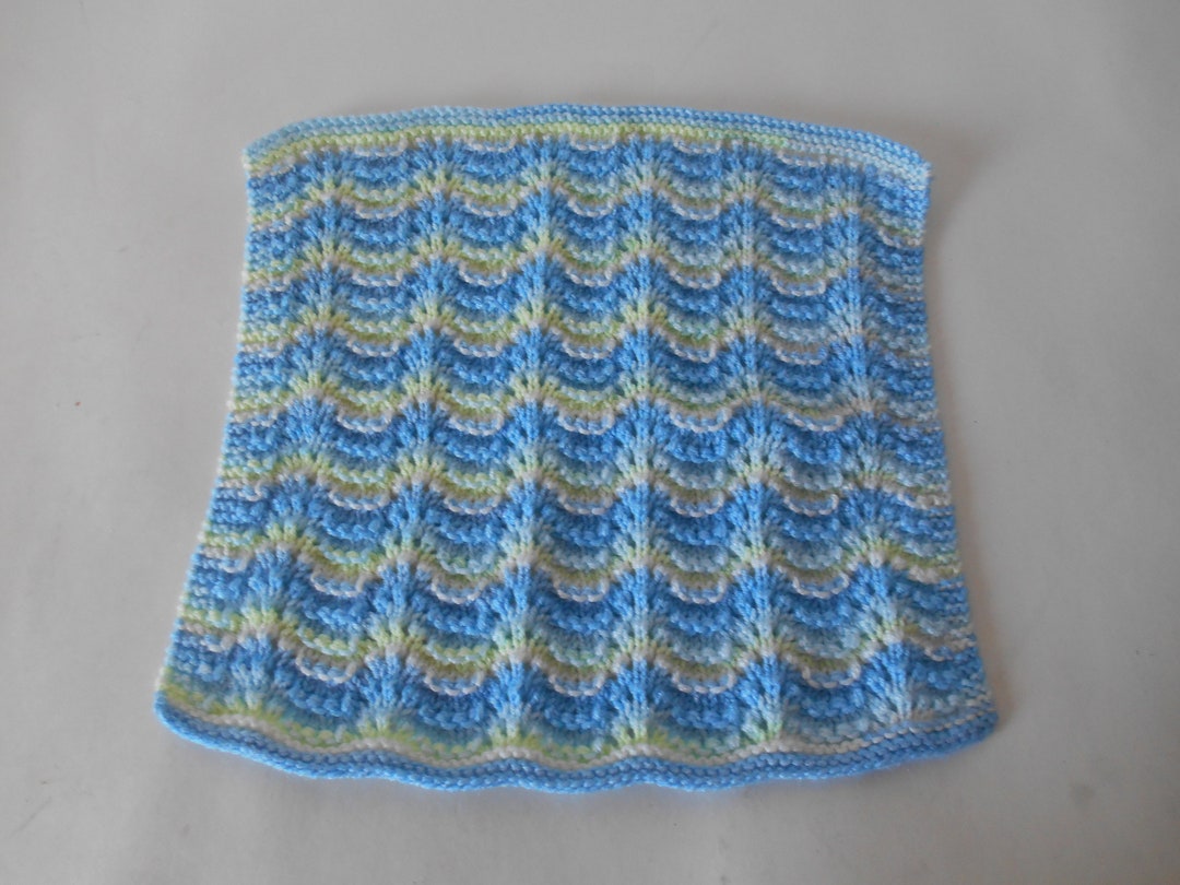 Hand Knit Baby Doll BLANKET AFGHAN Handmade Doll Blanket Blue Etsy