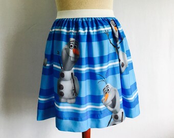 Disney's Frozen Olaf dames rok van upcycled stof-30 - 34" taille