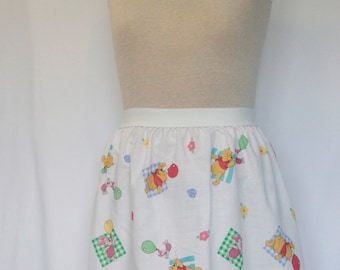Fits 30-36 waist Disney Bambi Ladies Skirt from upcycled vintage fabric
