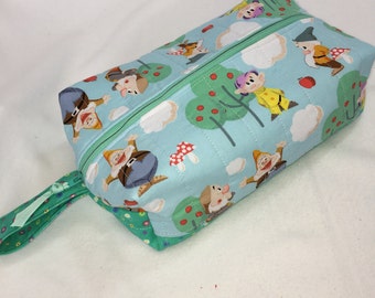 Cute Disney's Dwarves Box bag/Toiletry bag 10"x6"x3"