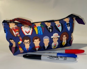 Doctor Who Zipper Pouch 8" x 4" x 1.5"