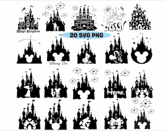 Magic Kingdom Castle SVG Bundle: Mickey Mouse Cut Files