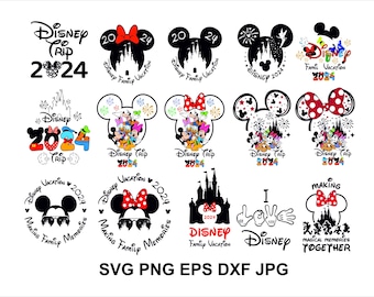 Mouse Family Trip 2024 SVG, PNG Files for Cricut