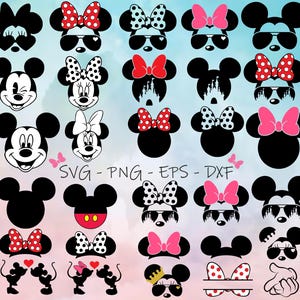 Dis ney Bundle Svg Png DXF Eps Cricut Printable Clipart Silhouette, Mouse Svg, Castle Svg, mouse and friends, Minnie Mickey magicworld svg