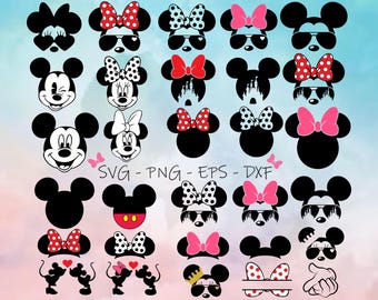 Dis ney Bundle Svg Png DXF Eps Cricut Printable Clipart Silhouette, Mouse Svg, Castle Svg, mouse and friends, Minnie Mickey magicworld svg