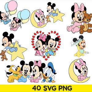 Baby Mickey SVG Bundle: Layered Vector Cut Files (Digital Download)