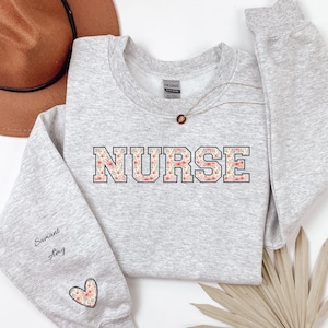 Cozy Nurse Crewneck Sweatshirt – Cute Gift for Nurses, Healthcare Workers, Appreciation Week, Hospital Wear, Unisex Casual Pullover