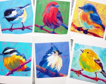 Bird Note Cards: Original Art Greeting Card Set