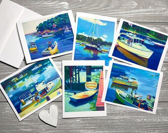 arty nature birthday Greeting Card Madagascar beach boats seaside BLANK INSIDE