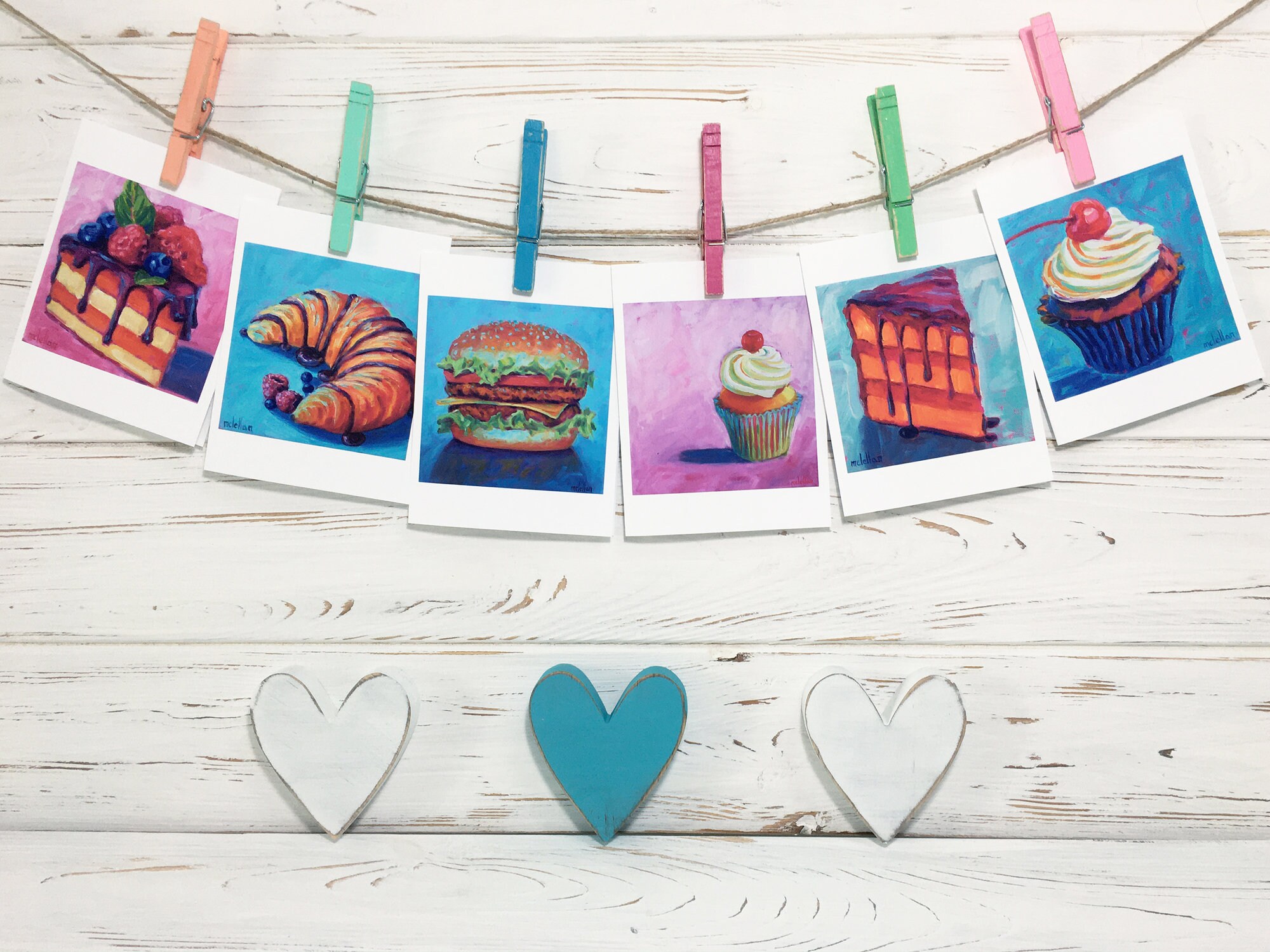 Food Gift Foodie Gift Foodie Note Cards Set Of 6 Birthday Etsy