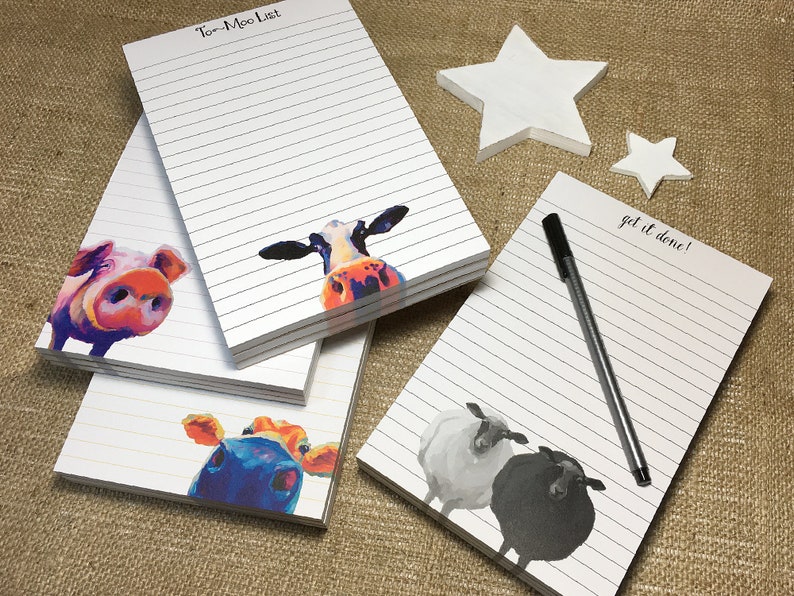 Modern Pig Notepad Fun Notepad for Kids Notepad for Girls Etsy