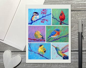 Bird Note Card Set: Betsy McLellan Art, All Occasion Blank Cards