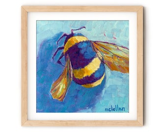 Bee Art Print, Bee Nursery Print, Bumble Bee Nursery Decor, Bee Artwork for Kitchen, Bumble Bees Kitchen, Insect Nursery Art, Bug Nursery