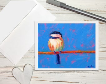 Chickadee Stationery Set, Bird Note Cards Set with Envelopes, Bird Stationery All Occasion, Thank You Notecards Blank Thank You Notes