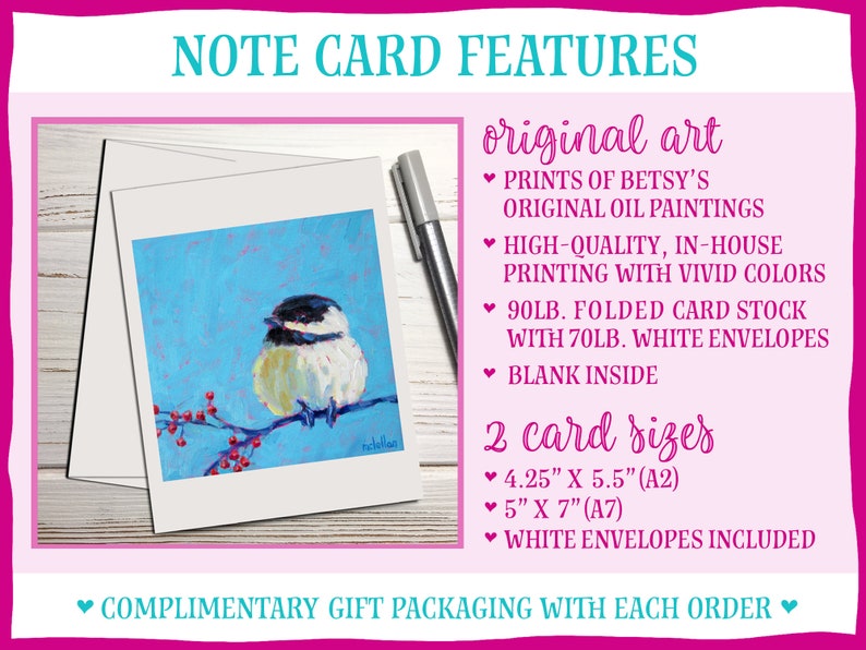 Chickadee Note Cards Set, Bird Stationery Set for Women, Notecards Blank With Envelopes, Bird Thank You Note Cards, All Occasion Note Cards image 2