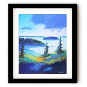 Bedroom Wall Decor Over the Bed, Coastal Maine Art, Wall Decor Bedroom Above Bed, College Apartment Decor, Pacific Northwest Wall Art image 3