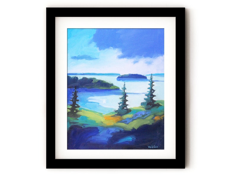 Bedroom Wall Decor Over the Bed, Coastal Maine Art, Wall Decor Bedroom Above Bed, College Apartment Decor, Pacific Northwest Wall Art image 3