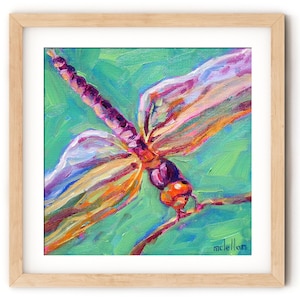 Dragonfly Art Print, Dragonfly Artwork for Walls, Insect Art Print Colorful Kitchen Decor, Insect Decor, Dragonfly Gift, Art Print Dragonfly