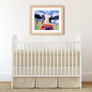 Colorful Cow Art Print: Farm Nursery Decor image 2