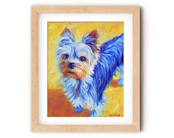 Yorkshire Terrier Art Print: Dog Lover Gift, Terrier Home Decor