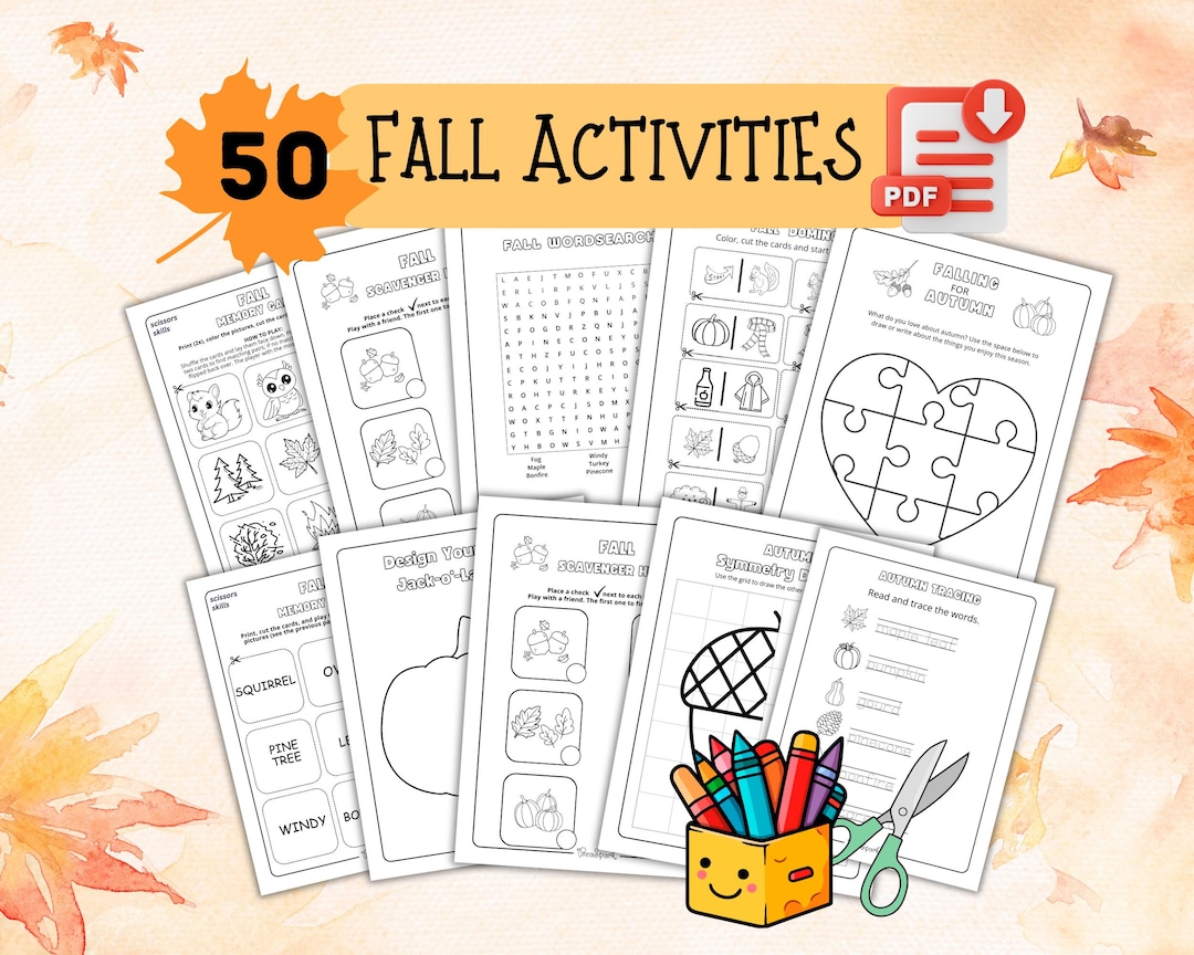 Printable Autumn Activities. Fall Activity Worksheets. Kids Activities ...