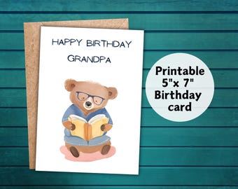 Greeting Card Grandpa, All About My Grandpa, Grandpa Printable ...