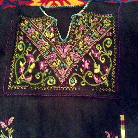 Vintage Palestinian Bedouin Hand Embroidered Kaft… - image 1