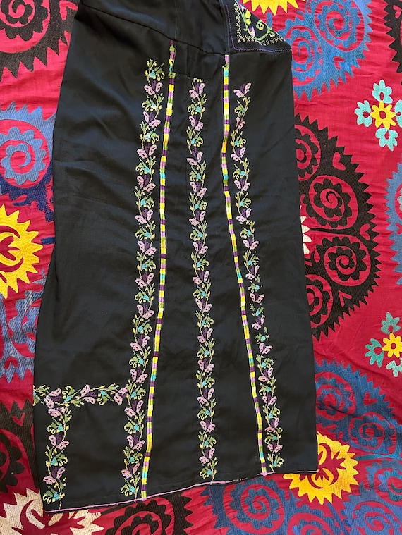 Vintage Palestinian Bedouin Hand Embroidered Kaft… - image 7