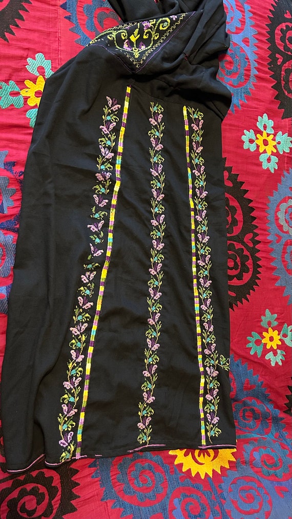 Vintage Palestinian Bedouin Hand Embroidered Kaft… - image 6