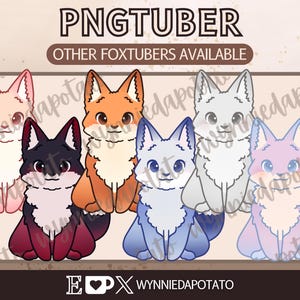 Sakura Fox Animated PNGtuber | VTuber Assets, Discord Reactive, Stream Pet, Chibi PNG, Premade Avatar for Twitch, YouTube streaming