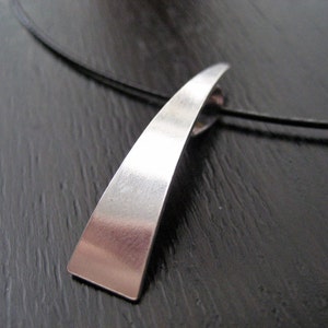 Modernista Halskette, Sterling Silber Halskette, Moderner Schmuck, Einfache Halskette, Silber Halskette, Anhänger Halskette