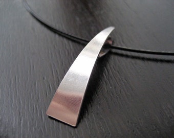 Modernista ketting Sterling zilveren ketting, moderne sieraden, eenvoudige ketting, zilveren ketting, hanger ketting, choker