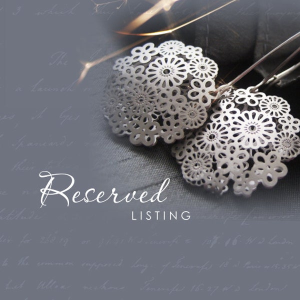 Reserved listing - Custom Order