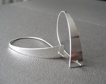 Sleek Silver Earrings, Sterling Silver Earrings, Contemporary Design, Modern Earrings, Sleek Silver