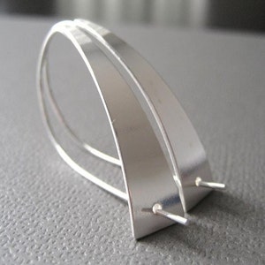 Modernista Sterling Silver Earrings, Sleek Earrings, Contemporary Design, Modern Earrings, Sleek Silver image 1