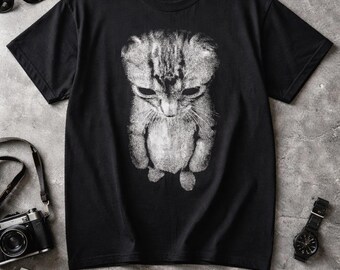 Sad Kitten Meme Standing Cat T-Shirt