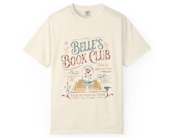 Belle's Book Club T-shirt | Beauty and the Beast rose design