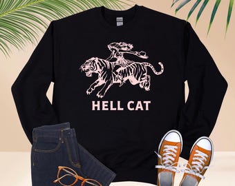 Vintage Cowgirl Hell Cat Shirt - Retro Cowgirl Western Sweatshirt Shirt - Aesthetic Tee- Tiger Shirt - Funny Trendy Shirt - Gift for Her
