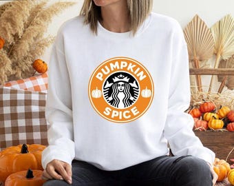 Pumpkin Spice Coffee Lover Sweatshirt, Gift For Her,Gift For Teen, Gift For Mom, Coffee Lover Shirt, Coffee Shirt, Coffee Gift