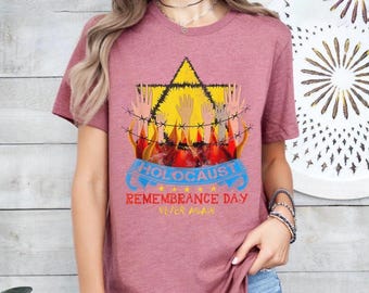 Holocaust Remembrance Day Shirt, Never Again Star of David Apparel, Genocide Awareness Clothing for Human Rights Advocacy