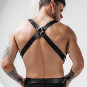Leather suspenders for trousers, Suspender harness men, Harness belts for Men, Men&#39;s body belts, Club party wear, Gift for Boyfriend, 2025