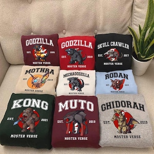 Retro Godzilla X Kong Shirt, MonsterVerse Characters shirt, Godzilla Shirt, Godzilla Movie Shirt, Godzilla Movie 2024 Shirt, Kaiju Tshirt