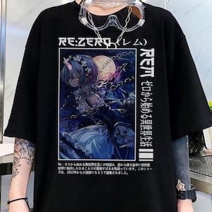 Rem Re Zero Shirt, Emilia, Reinhard, Rem, Subaru, Anime Shirt, Waifu, Kawaii, Streetwear, Unisex Clothing