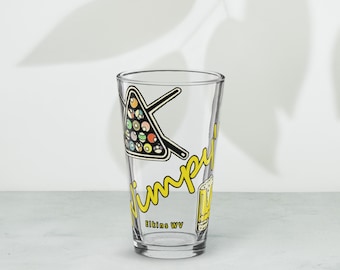 Wimpy's Pool Hall Elkins WV West Virginia Shaker pint glass