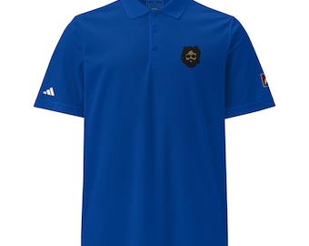 Grateful Dead / Jerry Garcia Classic Image with Lightning Bolt on sleeve, adidas sport polo