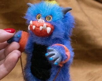 マイペットモンスター 1986 AmToy チェーン付き Vintage My Pet Monster 24” Amtoy 1986 Plush 80's With No