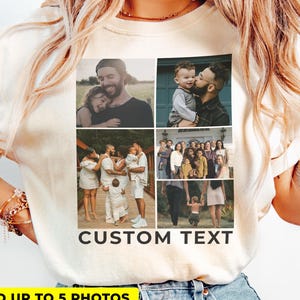 Anniversary Gift Shirt Couple Photo Collage Tee Birthday Keepsake Family Friend Gift Her Him